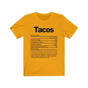 Tacos Nutrition Facts T-SHIRT | Holiday T-Shirt | Unisex – Men & Women’s Tee - Image 6