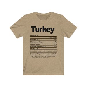 Turkey Nutrition Facts T-SHIRT | Holiday T-Shirt | Unisex – Men & Women’s Tee - Image 6