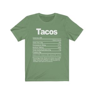 Tacos Nutrition Facts T-SHIRT | Holiday T-Shirt | Unisex – Men & Women’s Tee - Image 7