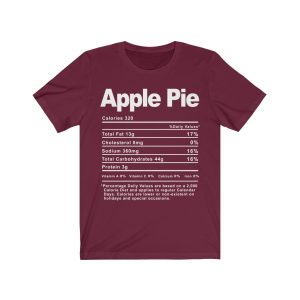 Apple Pie Nutrition Facts T-SHIRT | Holiday T-Shirt | Unisex - Men & Women’s Tee - Image 6