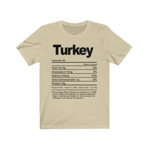 Turkey Nutrition Facts T-SHIRT | Holiday T-Shirt | Unisex – Men & Women’s Tee - Image 1