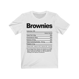 Brownies Nutrition Facts T-SHIRT | Holiday T-Shirt | Unisex – Men & Women’s Tee - Image 3