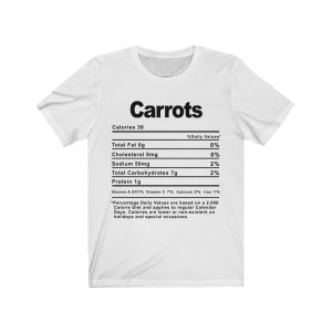 Carrots Nutrition Facts T-SHIRT | Holiday T-Shirt | Unisex – Men & Women’s Tee - Image 3
