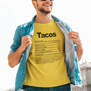 Tacos Nutrition Facts T-SHIRT | Holiday T-Shirt | Unisex – Men & Women’s Tee - Image 2